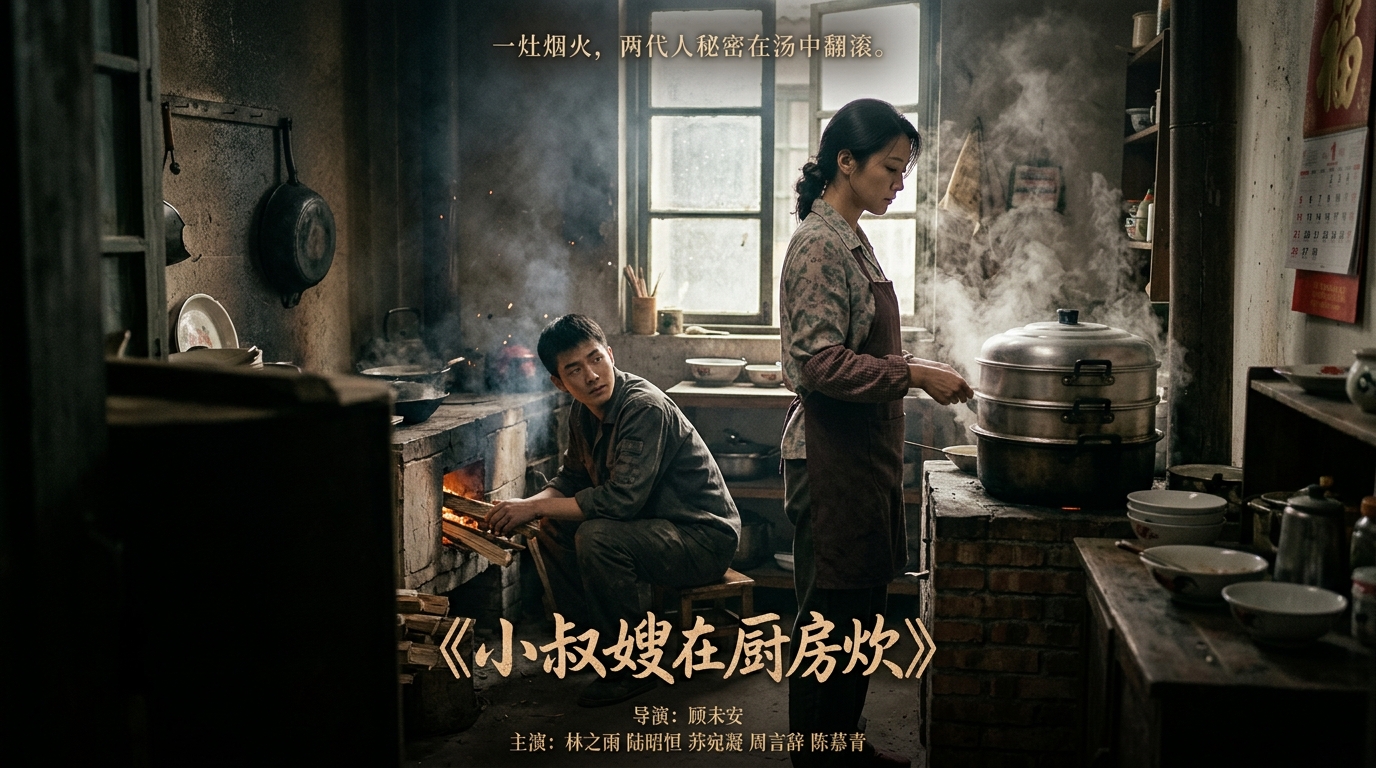 《小叔嫂在厨房做饭》海报